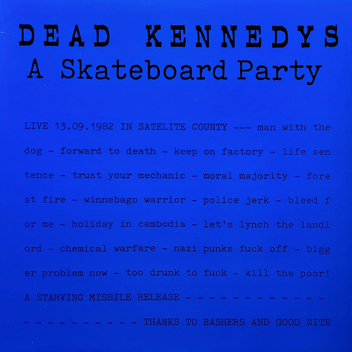 Dead Kennedys - A Skateboard Party - Original